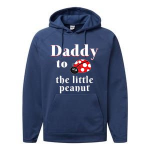 Daddy To The Little Peanut Ladybug Shower Cute Gift Performance Fleece Hoodie