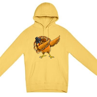 Dabbing Turkey Thanksgiving Turkey Day Premium Pullover Hoodie