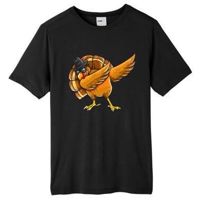 Dabbing Turkey Thanksgiving Turkey Day Tall Fusion ChromaSoft Performance T-Shirt