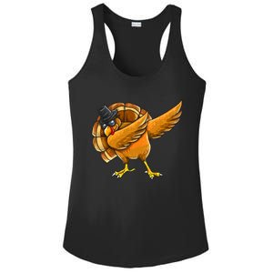 Dabbing Turkey Thanksgiving Turkey Day Ladies PosiCharge Competitor Racerback Tank