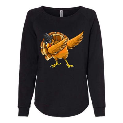 Dabbing Turkey Thanksgiving Turkey Day Womens California Wash Sweatshirt