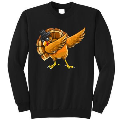 Dabbing Turkey Thanksgiving Turkey Day Tall Sweatshirt