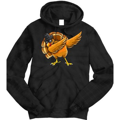 Dabbing Turkey Thanksgiving Turkey Day Tie Dye Hoodie