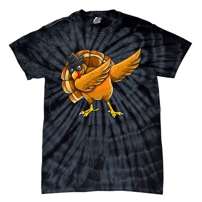 Dabbing Turkey Thanksgiving Turkey Day Tie-Dye T-Shirt