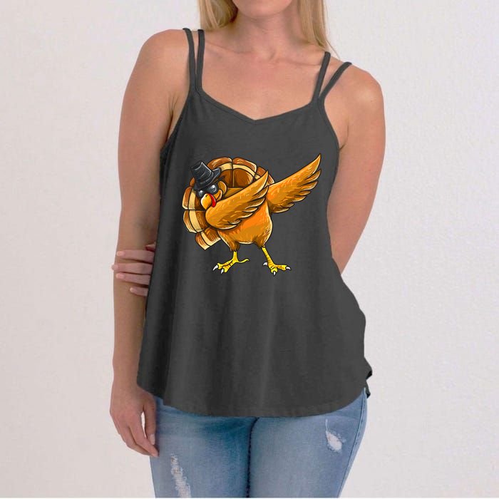 Dabbing Turkey Thanksgiving Turkey Day Women's Strappy Tank