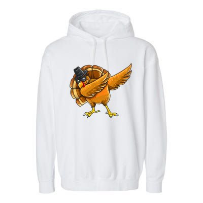 Dabbing Turkey Thanksgiving Turkey Day Garment-Dyed Fleece Hoodie