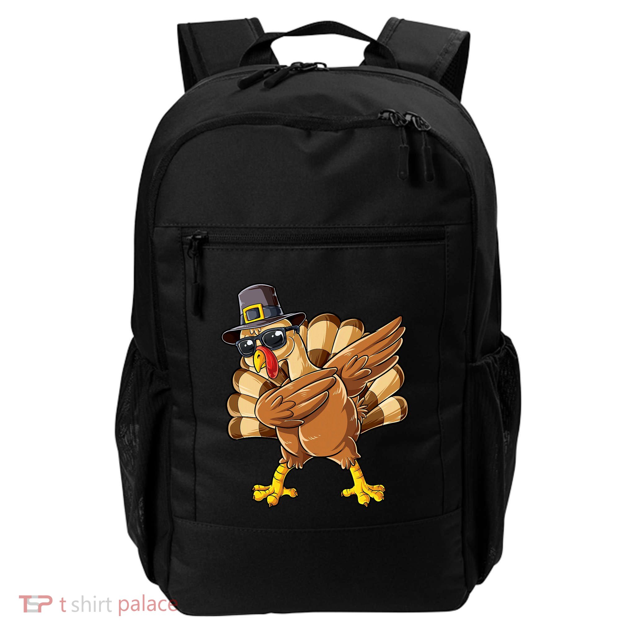 Dabbing Turkey Thanksgiving Day Pilgrim Funny Dab Daily Commute Backpack