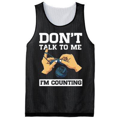 Don't Talk To Me I'm Counting Funny Crocheting Yarn Lover Mesh Reversible Basketball Jersey Tank