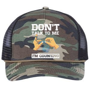 Don't Talk To Me I'm Counting Funny Crocheting Yarn Lover Retro Rope Trucker Hat Cap