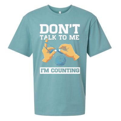 Don't Talk To Me I'm Counting Funny Crocheting Yarn Lover Sueded Cloud Jersey T-Shirt