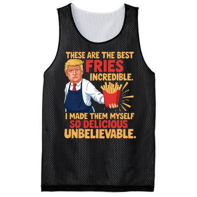 Donald Trump These Are The Best Fries Incredible So Delicious Mesh Reversible Basketball Jersey Tank