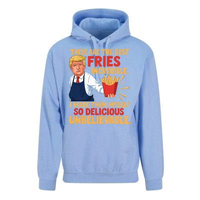 Donald Trump These Are The Best Fries Incredible So Delicious Unisex Surf Hoodie