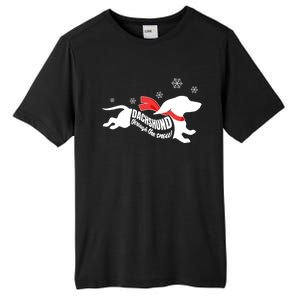 Dachshund Through The Snow Doxie Dog Lovers Christmas Gift Tall Fusion ChromaSoft Performance T-Shirt