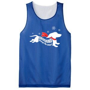 Dachshund Through The Snow Doxie Dog Lovers Christmas Gift Mesh Reversible Basketball Jersey Tank