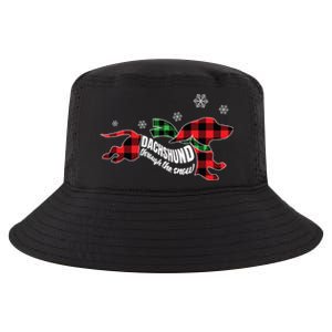 Dachshund Through The Snow Doxie Dog Plaid Christmas Gift Funny Gift Cool Comfort Performance Bucket Hat