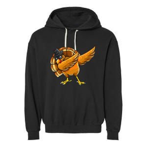 Dabbing Turkey Thanksgiving Turkey Day Garment-Dyed Fleece Hoodie