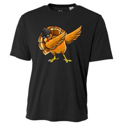 Dabbing Turkey Thanksgiving Turkey Day Cooling Performance Crew T-Shirt