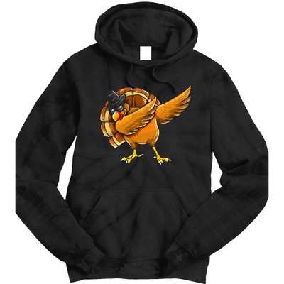 Dabbing Turkey Thanksgiving Turkey Day Tie Dye Hoodie