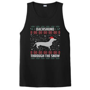 Dachshund Through The Snow Ugly Christmas Gift Great Gift PosiCharge Competitor Tank