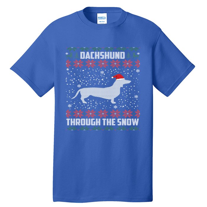 Dachshund Through The Snow Ugly Christmas Gift Great Gift Tall T-Shirt