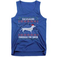 Dachshund Through The Snow Ugly Christmas Gift Great Gift Tank Top