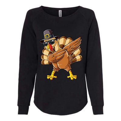 Dabbing Turkey Thanksgiving Day Pilgrim Womens California Wash Sweatshirt