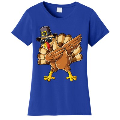 Dabbing Turkey Thanksgiving Day Pilgrim Women's T-Shirt