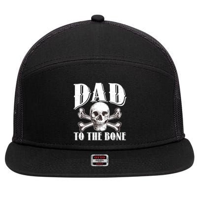 Dad To The Bone 7 Panel Mesh Trucker Snapback Hat