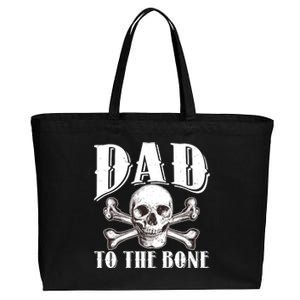 Dad To The Bone Cotton Canvas Jumbo Tote