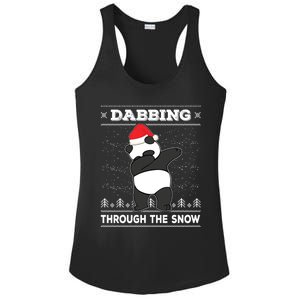 Dabbing Through The Snow Panda Dab Ugly Christmas Sweater Gift Ladies PosiCharge Competitor Racerback Tank