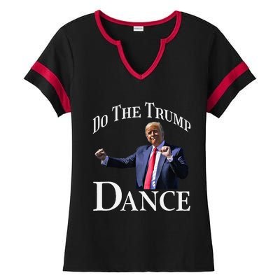 Do The Trump Dance Shuffle Political Humor Trump Dancing Ladies Halftime Notch Neck Tee