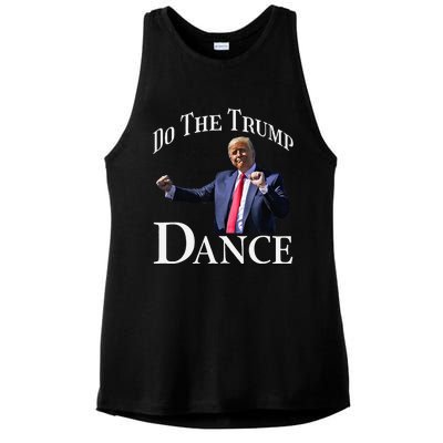 Do The Trump Dance Shuffle Political Humor Trump Dancing Ladies PosiCharge Tri-Blend Wicking Tank