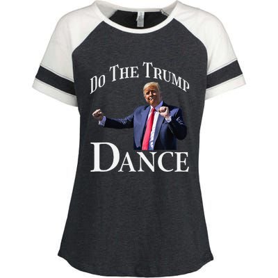 Do The Trump Dance Shuffle Political Humor Trump Dancing Enza Ladies Jersey Colorblock Tee