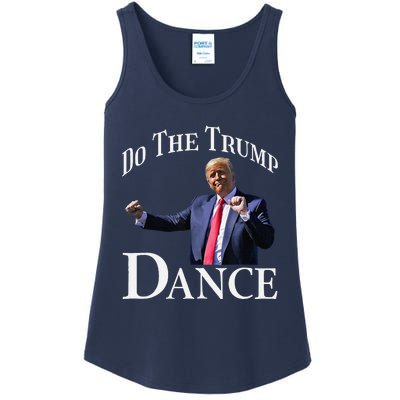 Do The Trump Dance Shuffle Political Humor Trump Dancing Ladies Essential Tank