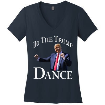 Do The Trump Dance Shuffle Political Humor Trump Dancing Women's V-Neck T-Shirt