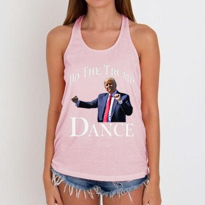 Do The Trump Dance Shuffle Political Humor Trump Dancing Women's Knotted Racerback Tank