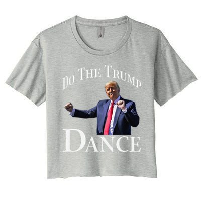 Do The Trump Dance Shuffle Political Humor Trump Dancing Women's Crop Top Tee