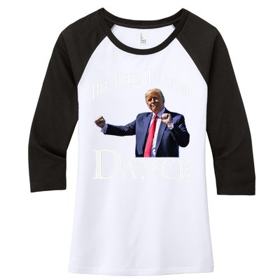 Do The Trump Dance Shuffle Political Humor Trump Dancing Women's Tri-Blend 3/4-Sleeve Raglan Shirt