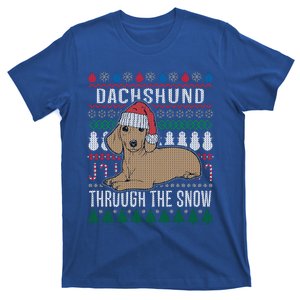 Dachshund Through The Snow Ugly Christmas Gift T-Shirt