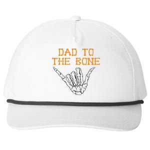 Dad To The Bone Spooky Skeleton Hand Funny Halloween Snapback Five-Panel Rope Hat