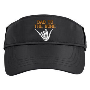 Dad To The Bone Spooky Skeleton Hand Funny Halloween Adult Drive Performance Visor