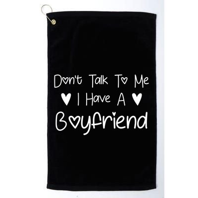 Don't Talk To Me I Have A Friend Funny Couple Friends Gift Golf Towel