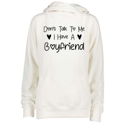 Don't Talk To Me I Have A Friend Funny Couple Friends Gift Womens Funnel Neck Pullover Hood