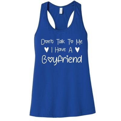 Don't Talk To Me I Have A Friend Funny Couple Friends Gift Women's Racerback Tank