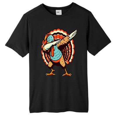 Dabbing Turkey Thanksgiving Day Pilgrim  Funny Dab Tall Fusion ChromaSoft Performance T-Shirt