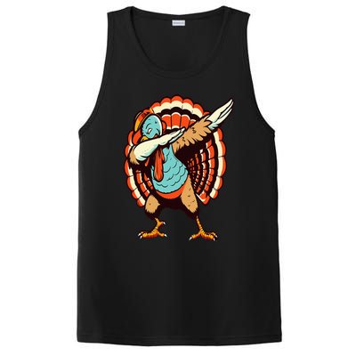 Dabbing Turkey Thanksgiving Day Pilgrim  Funny Dab PosiCharge Competitor Tank