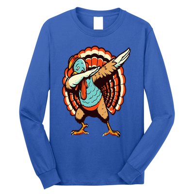 Dabbing Turkey Thanksgiving Day Pilgrim  Funny Dab Long Sleeve Shirt