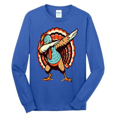 Dabbing Turkey Thanksgiving Day Pilgrim  Funny Dab Tall Long Sleeve T-Shirt