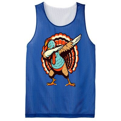 Dabbing Turkey Thanksgiving Day Pilgrim  Funny Dab Mesh Reversible Basketball Jersey Tank