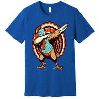 Dabbing Turkey Thanksgiving Day Pilgrim  Funny Dab Premium T-Shirt